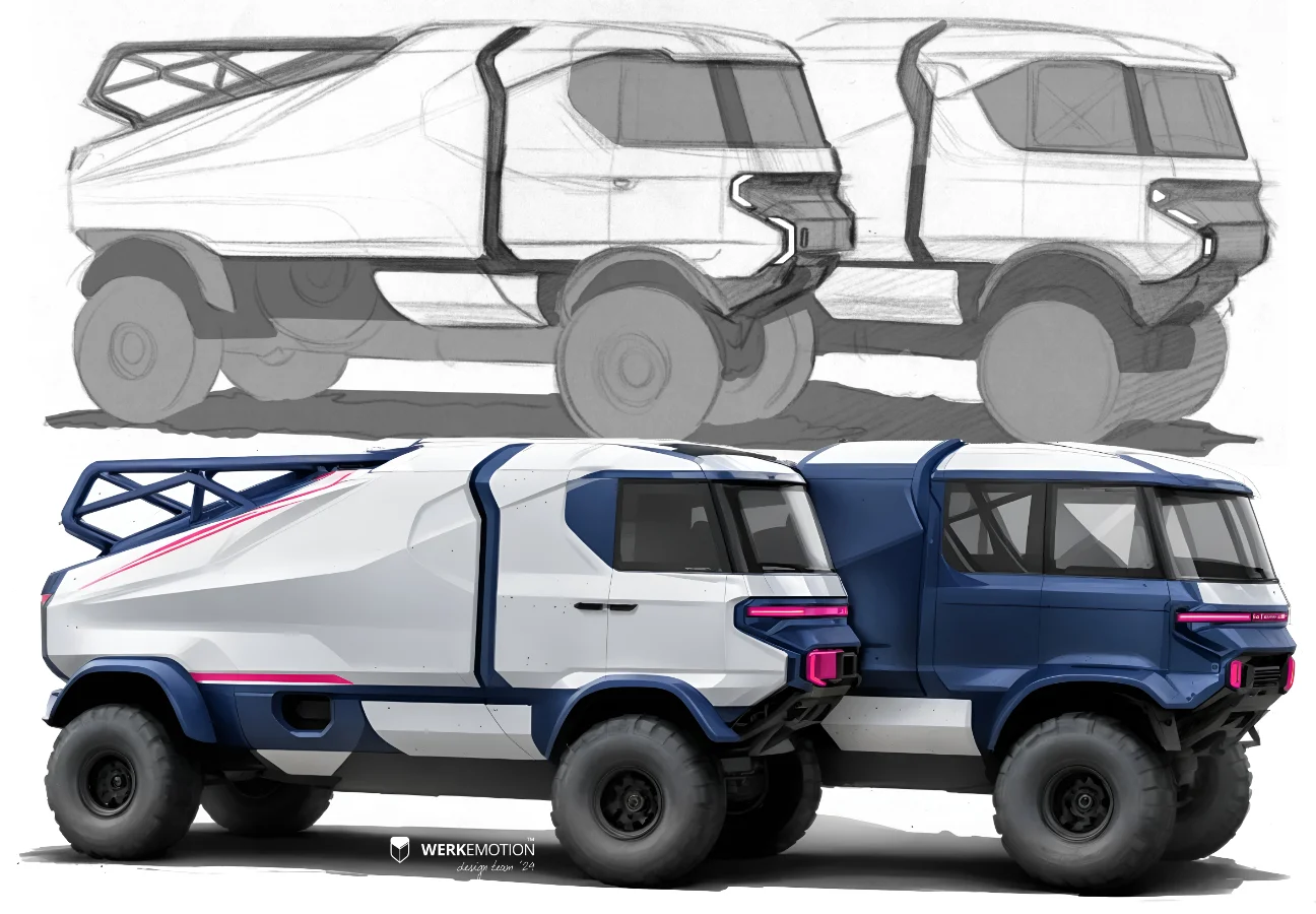 Fesh Fesh - FF7 - Race Truck - Sketch concept development - Werkemotion